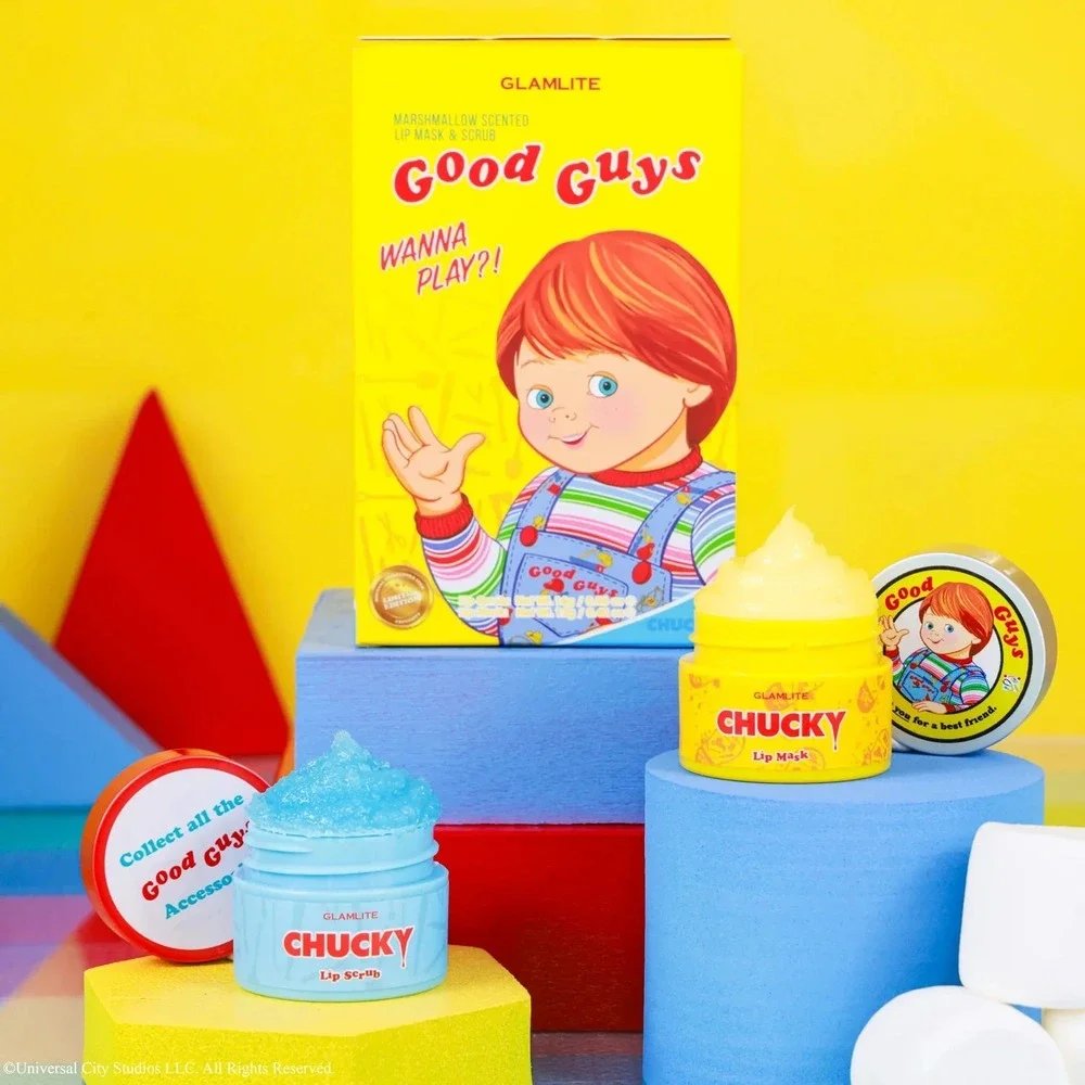 GLAMLITE x Chucky Good Guys Lip Duo Scrub & Lip Mask Sealed Limited Edition NEW
